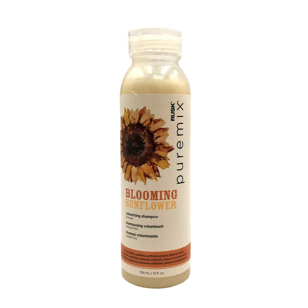 Rusk Puremix Blooming Sunflower Volumizing Shampoo For Fine Hair 12 oz