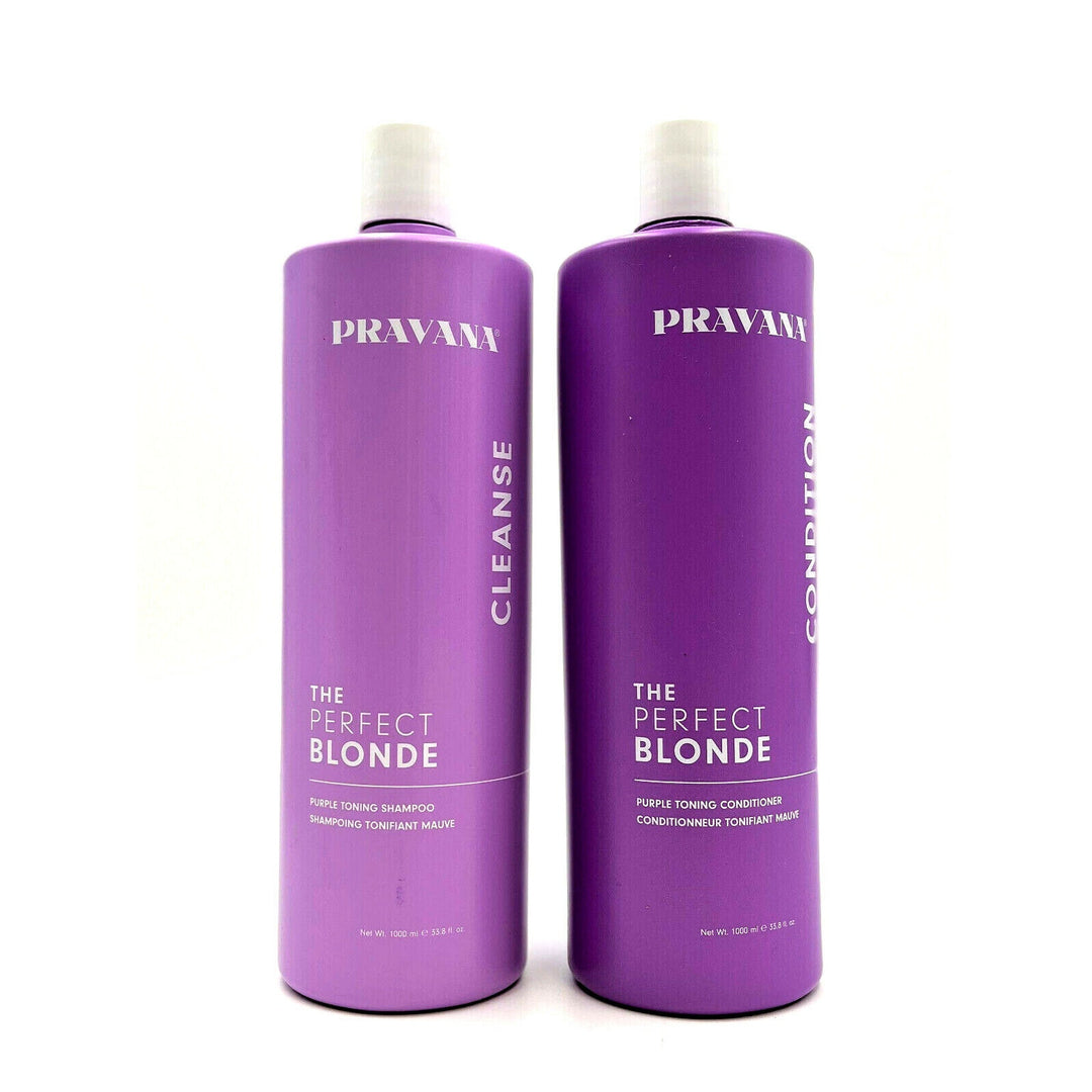 Pravana The Perfect Blonde Purple Toning Shampoo & Conditioner 33.8 oz