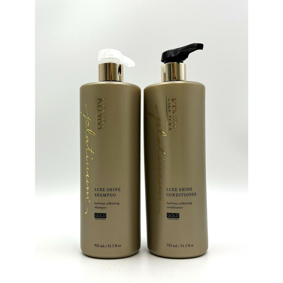 Kenra Platinum Luxe Shine Shampoo & Conditioner Lustrous Silkening 31.5 oz Duo