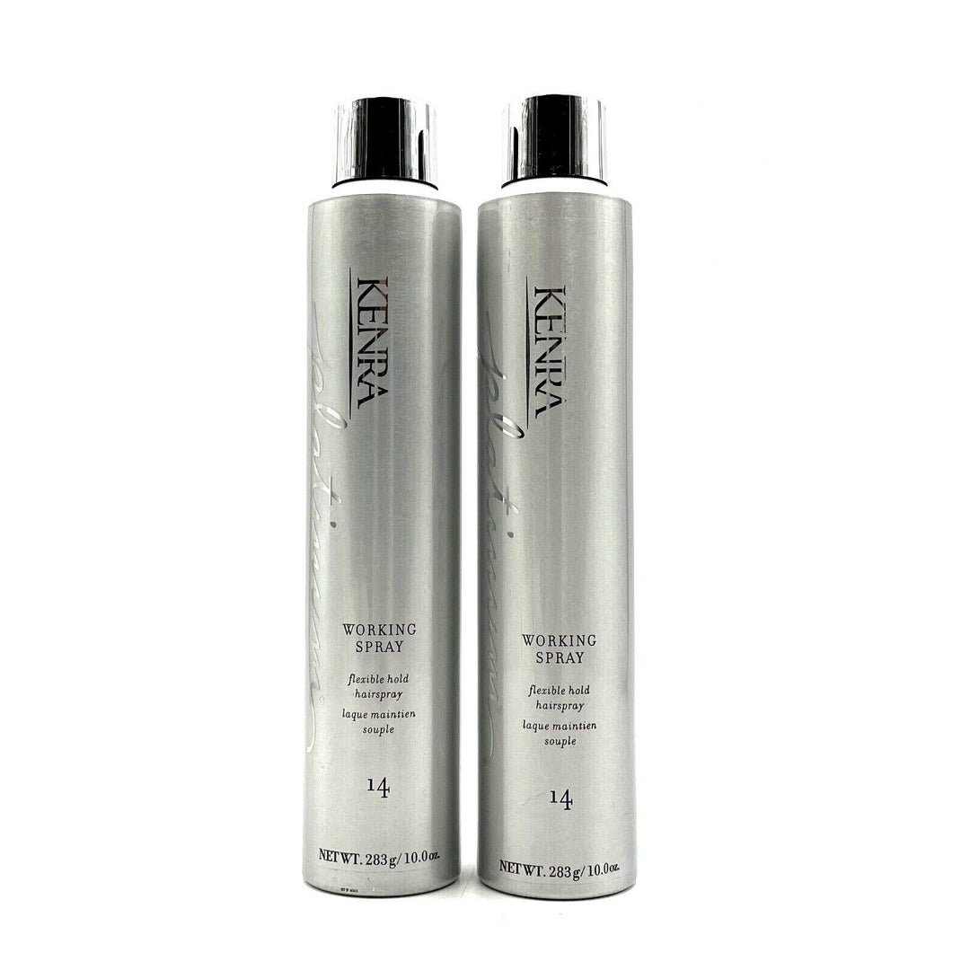 Kenra Platinum Working Spray Flexible Hold Hairspray #14 10 oz(80%)-2 Pack