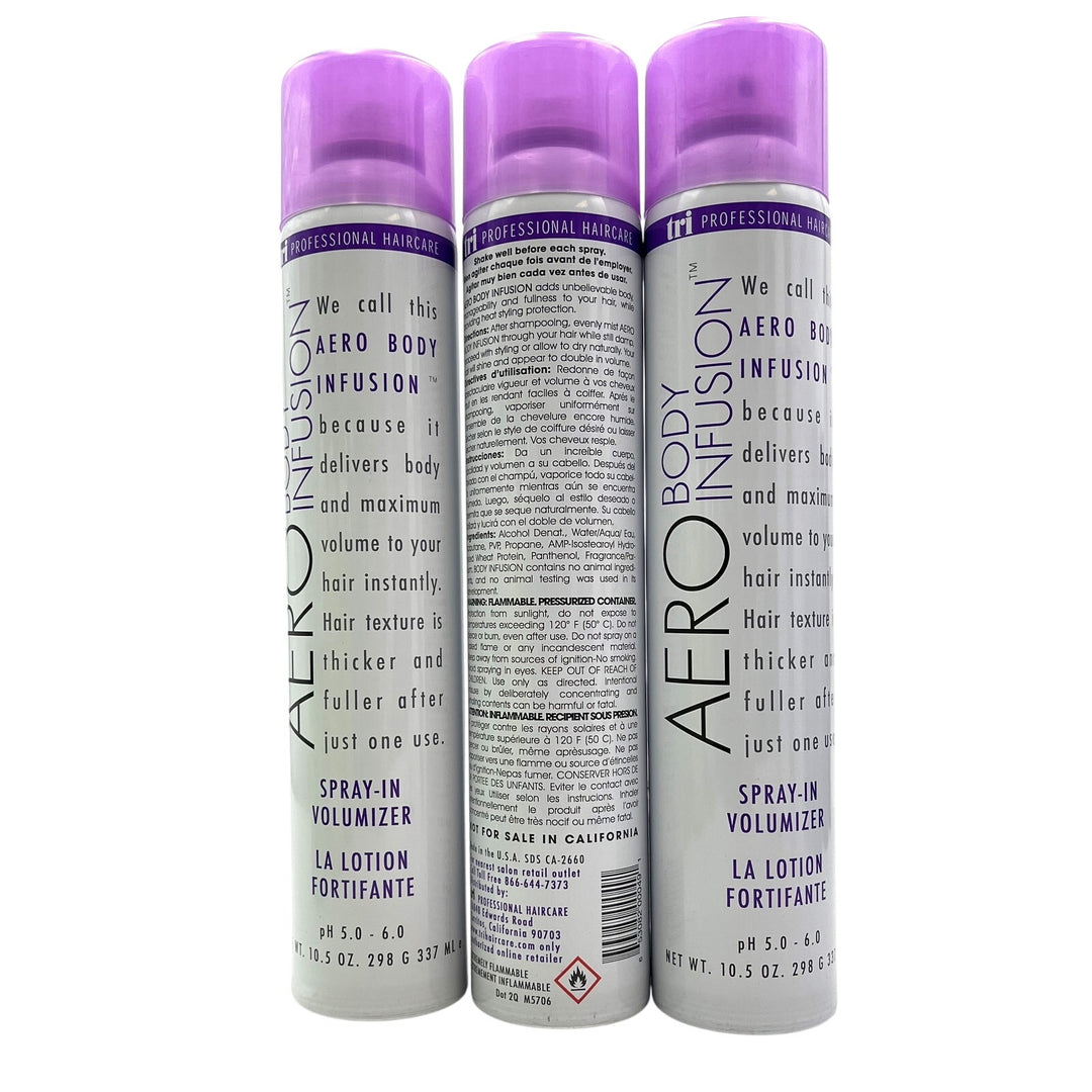 TRI Professional Haircare Aero Body Infusion 10.5 oz-3 Pack