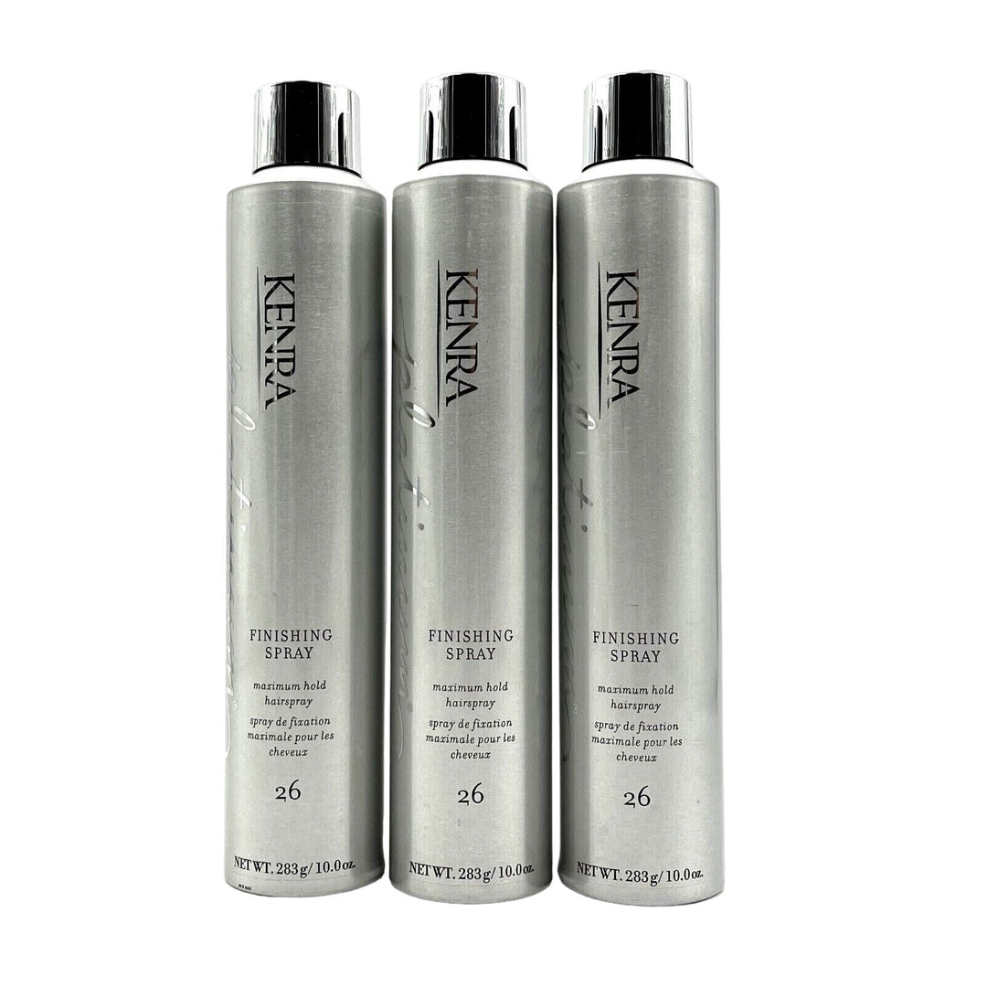 Kenra Platinum Finishing Spray Maximum Hold Hairspray #26 10 oz-3 Pack