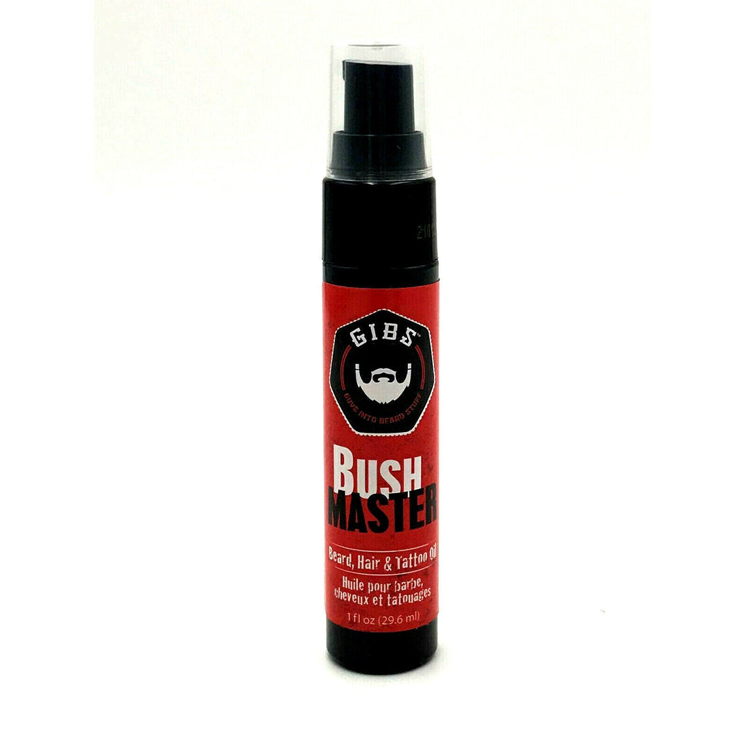 GIBS Grooming Grooming Bush Master Beard, Hair Tattoo Oil 1 Oz