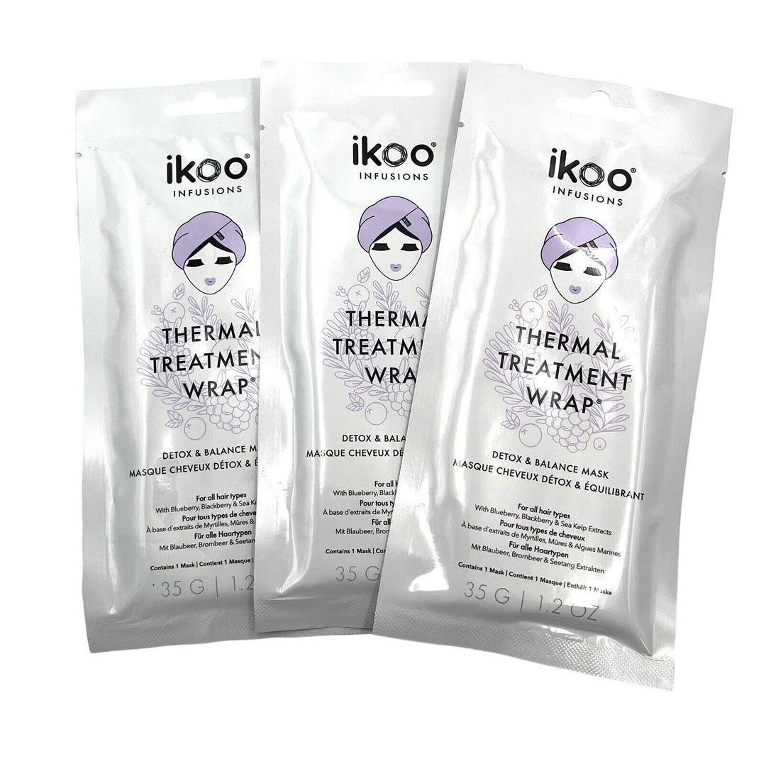 Ikoo Thermal Treatment Wrap Detox & Balance Mask 1.2 oz-3 Pack