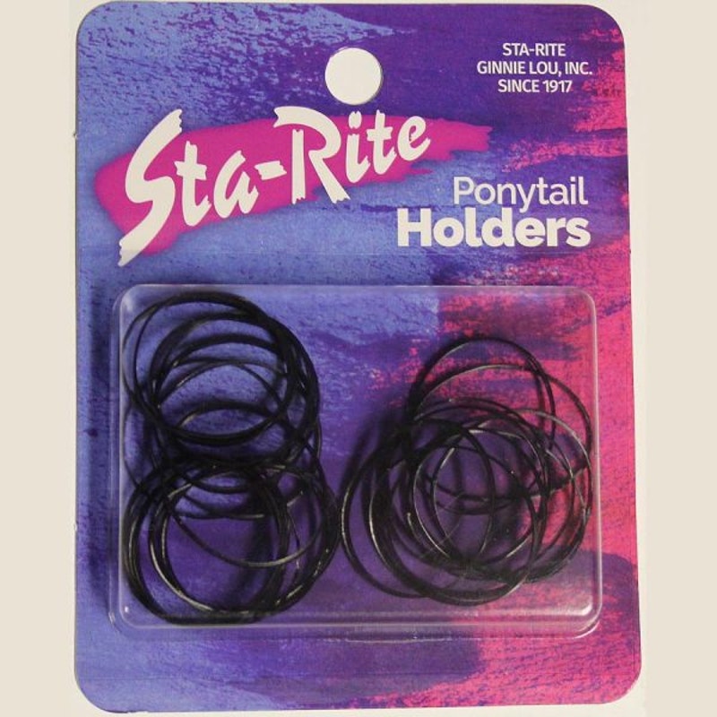 Sta-Rite 4cm Hair Elastics - 25pk (414)-Black