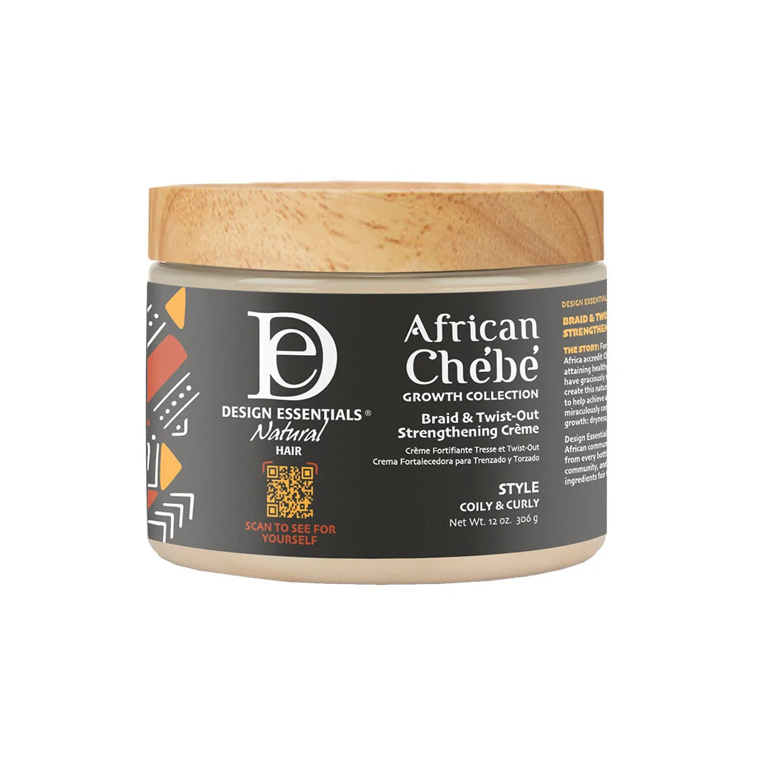 Design Essentials African Chebe Braid &amp; Twist-Out Strengthening Crème 12 oz