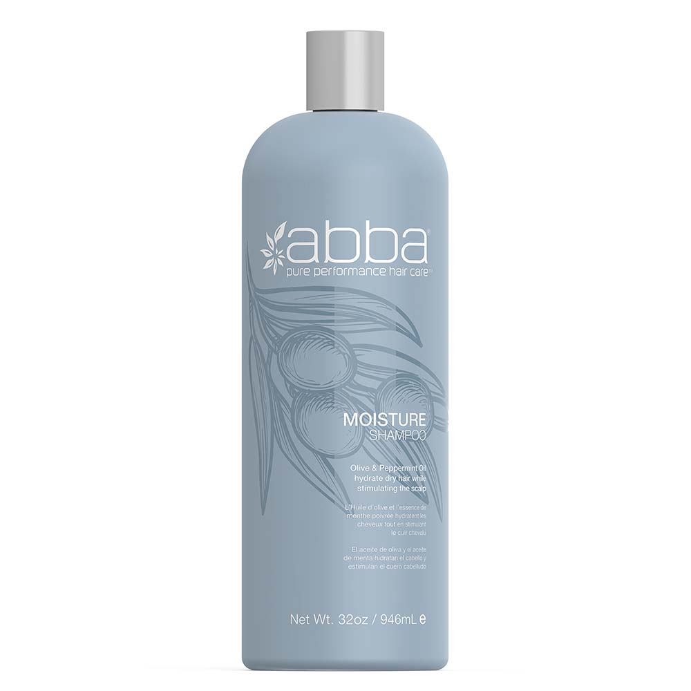 Abba Moisture Shampoo 32 oz | Hydrating Vegan Sulfate-Free Shampoo for Dry Hair