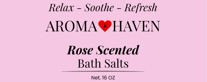 Aroma Haven Rose Scented Bath Salts 16 oz - 2 Pack