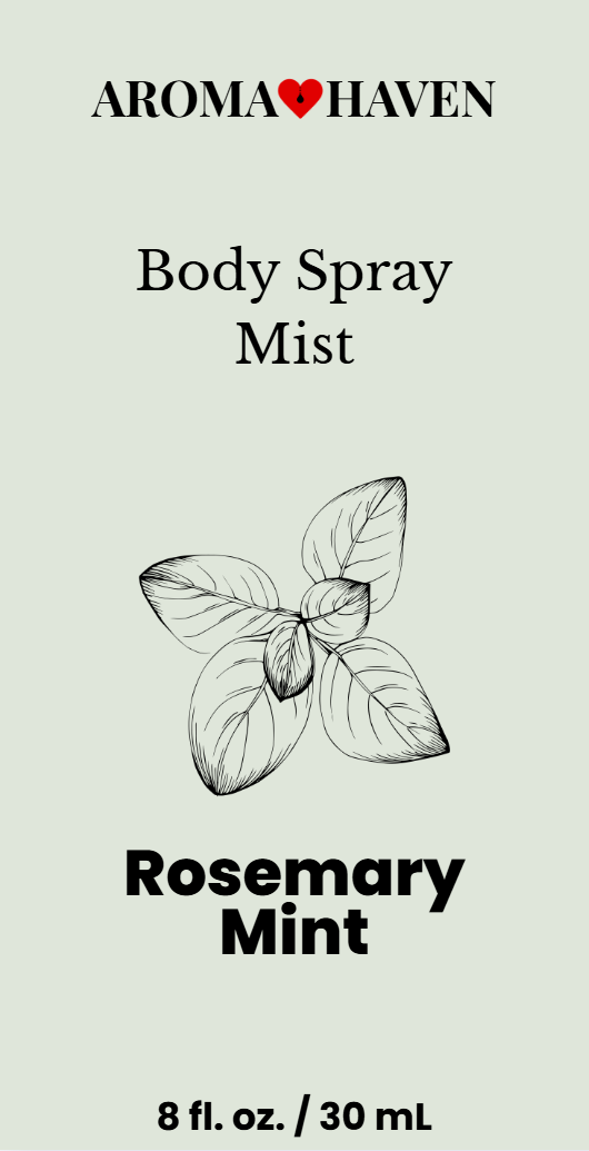Aroma Haven Rosemary Mint Body Spray Mist 8 oz