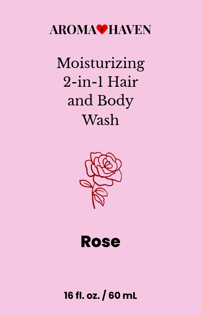 Aroma Haven Rose Moisturizing 2-in-1 Hair and Body Wash 16 fl oz