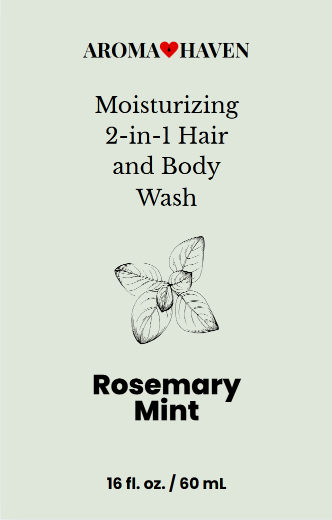 Aroma Haven Rosemary Mint Moisturizing 2-in-1 Hair and Body Wash 16 fl oz