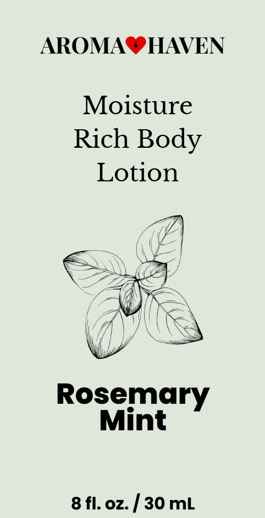 Aroma Haven Rosemary Mint Moisture Rich Body Lotion 8 fl oz - 2 Pack