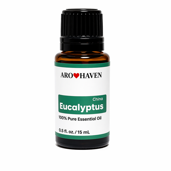 Aro Haven Eucalyptus Essential Oil 0.5 fl oz (15 mL) – 100% Pure Eucalyptus Globulus Oil – GC/MS Tested, High 1,8-Cineole Content, Aromatherapy Diffuser Oil, Fresh Crisp Aroma, Premium Essential Oil