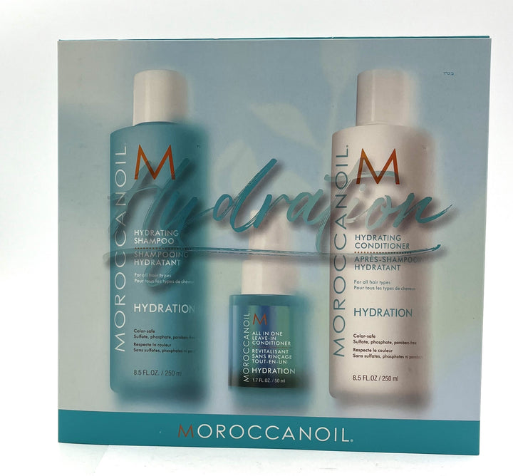 Moroccanoil Hydrating Shampoo,Conditioner All In One Leave In Tio Set