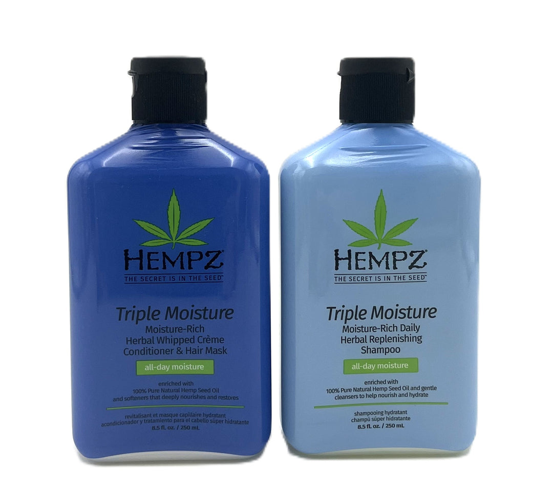 Hempz Triple Moisture Shampoo & Conditioner 8.5 fl.oz Duo