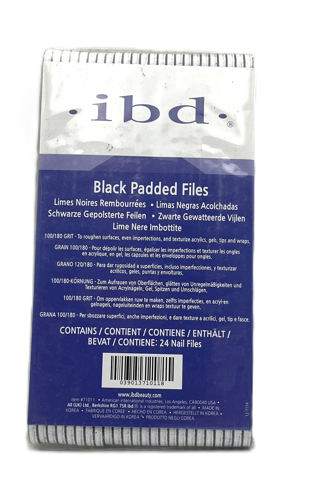 IBD Black Padded Files 24 Nail Files