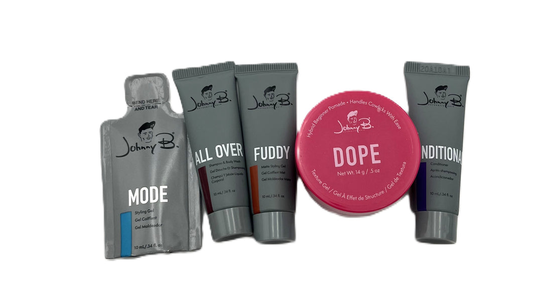 Johnny B Hair Care Product Samples-5 Pack