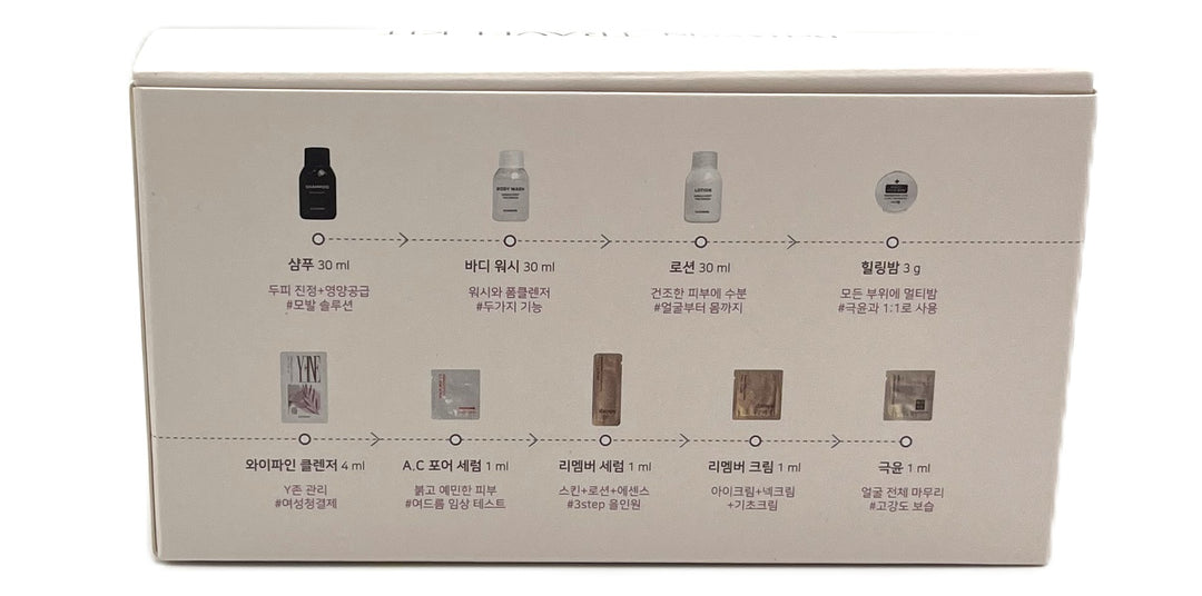 Dr. Haskin Travel Essential Kit(Shampoo Body Wash Lotion Healing Balm)