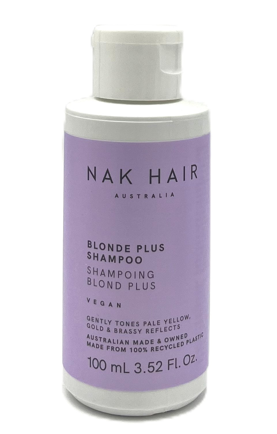 Nak Hair Australia Blonde Plus Shampoo Gently Tones Pale Yellow 3.52 fl.oz