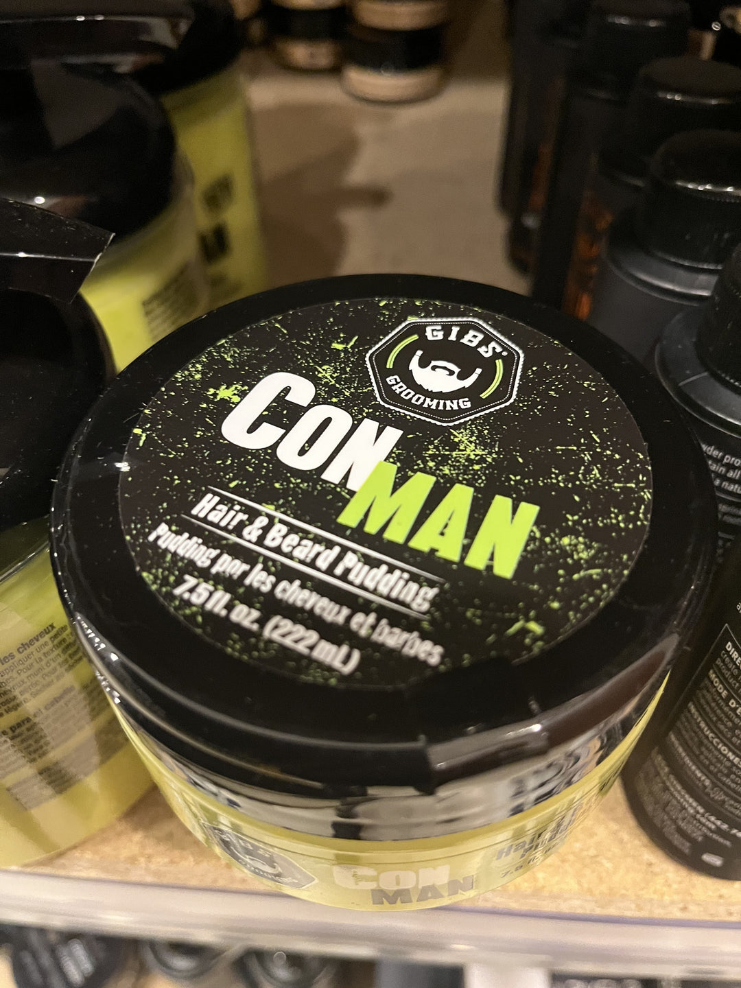 GIBS Con Man  Hair &amp; Beard Pudding 7.5 oz