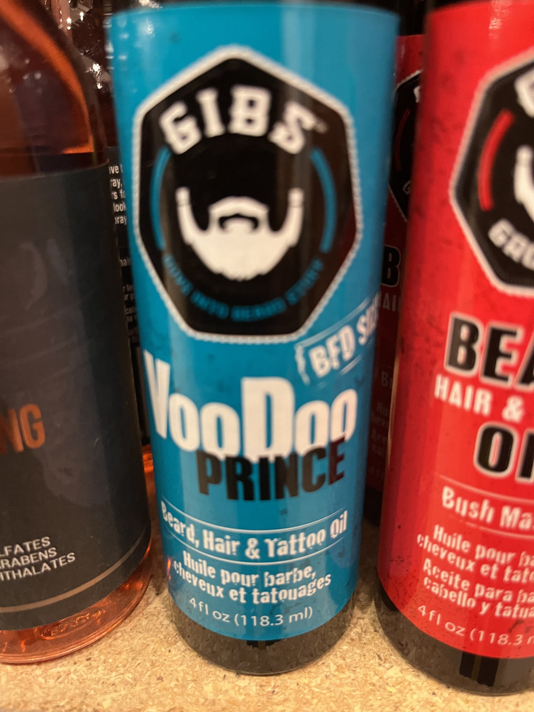 GIBS Voodoo Prince Beard, Hair &amp; Tattoo Oil 4oz