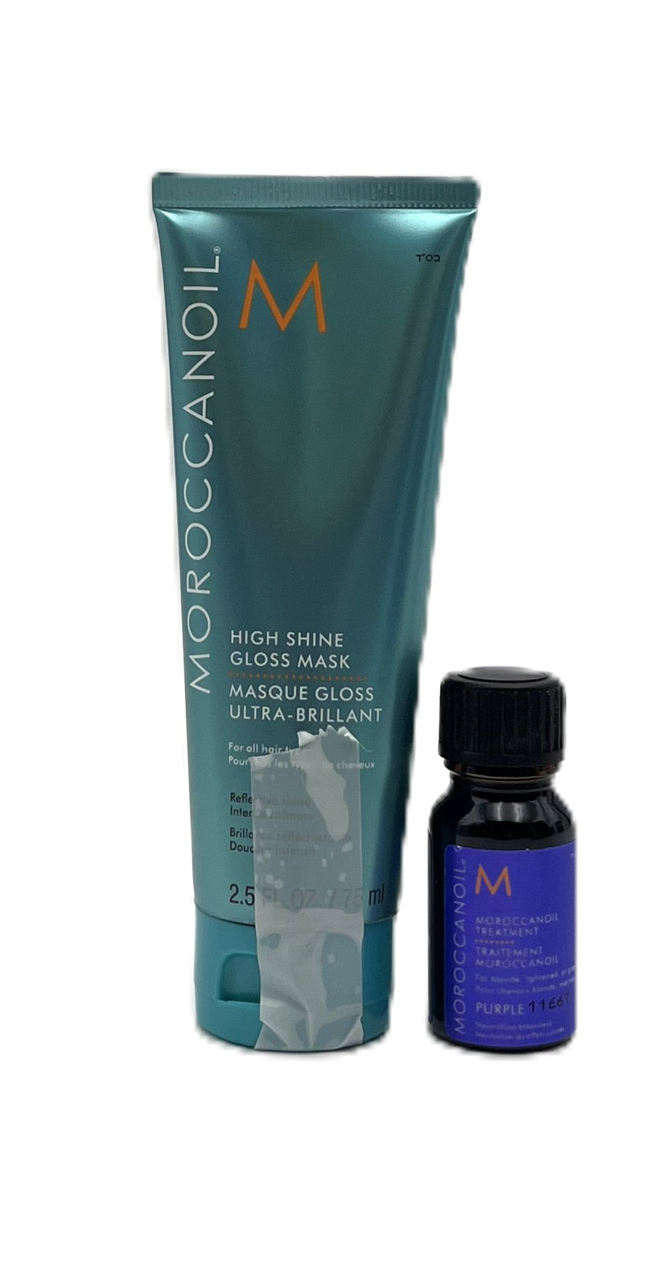 Moroccanoil High Shine Gloss Mask 2.5 fl.oz &amp; Purple Oil .5 oz Duo