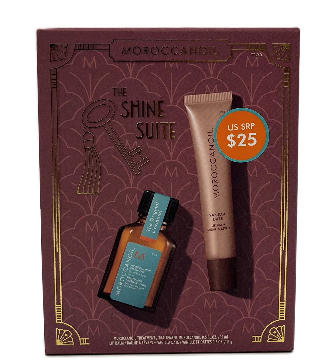 Moroccanoil The Shine Suite(Original Oil &amp; Lip Balm) Gift Set