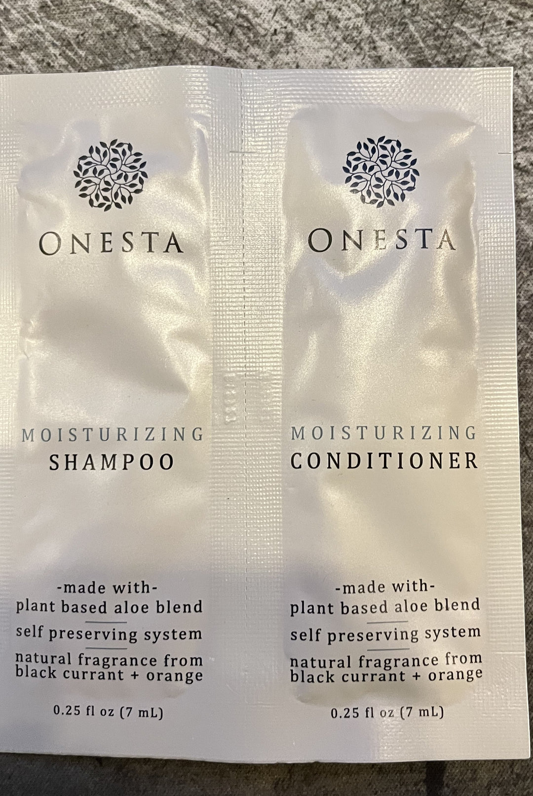 Onesta Moisturizing Shampoo &amp; Conditioner 0.25 fl.oz Duo-3 Pack