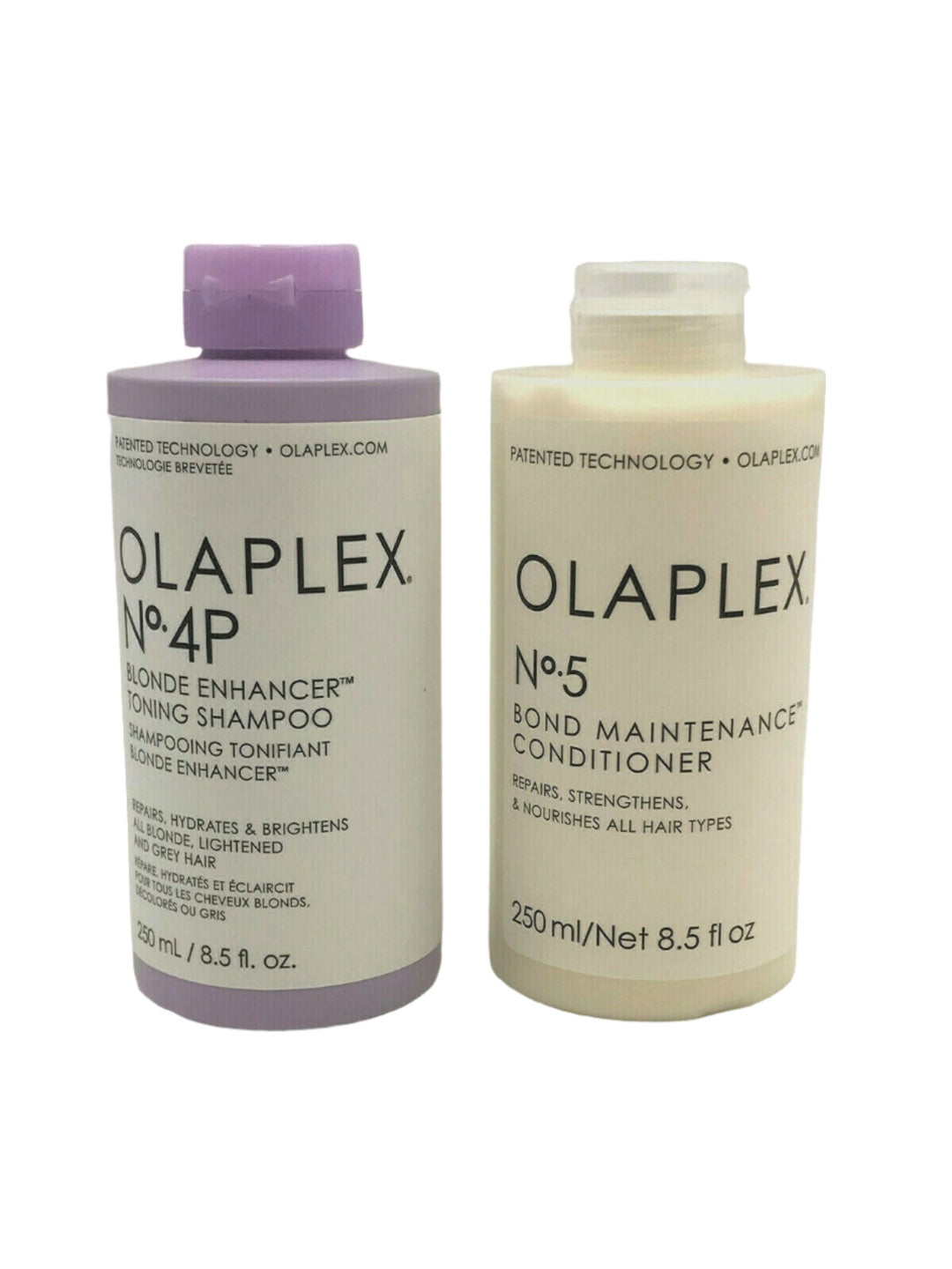 Olaplex No. 4P Blonde Enhancer Toning Shampoo & No. 5 Bond Conditioner 8.5 oz