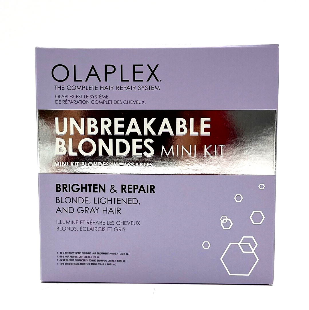 Olaplex Unbreakable Blondes Mini Kit Brighten & Repair Blone,Lightened Gray Hair