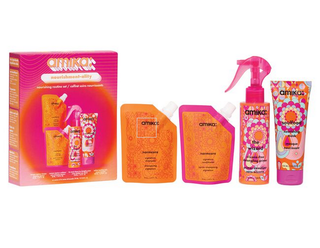 Amika Nourishment-ality Nourishing Routine Set Holiday Gift(Shampoo+Conditioner+Primer+Mask)