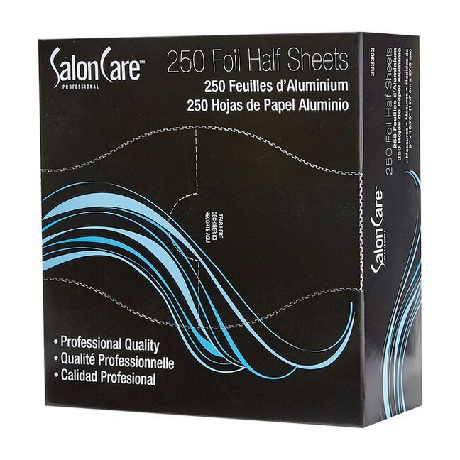 Salon Care Half Cut Foil 250 Count Sheets