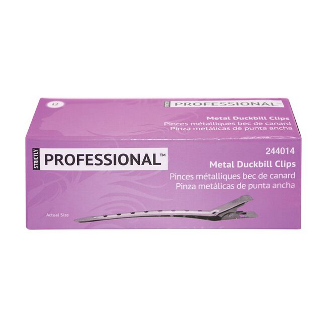 Salon Care Metal DuckBill Clips - 12 Pack