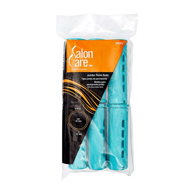Salon Care Jumbo Perm Rods Green - 6 Pack