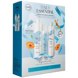 360 Hair Professional DAILY ESSENTIAL(Shampoo Conditioner Detangler Trio)