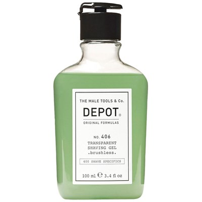 Depot NO. 406 TRANSPARENT SHAVING GEL 3.4 Fl. Oz.