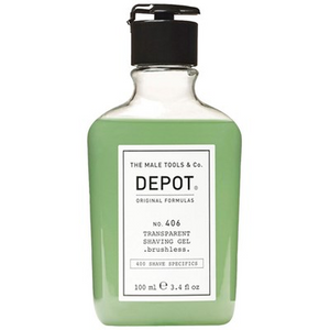 Depot NO. 406 TRANSPARENT SHAVING GEL 3.4 Fl. Oz.