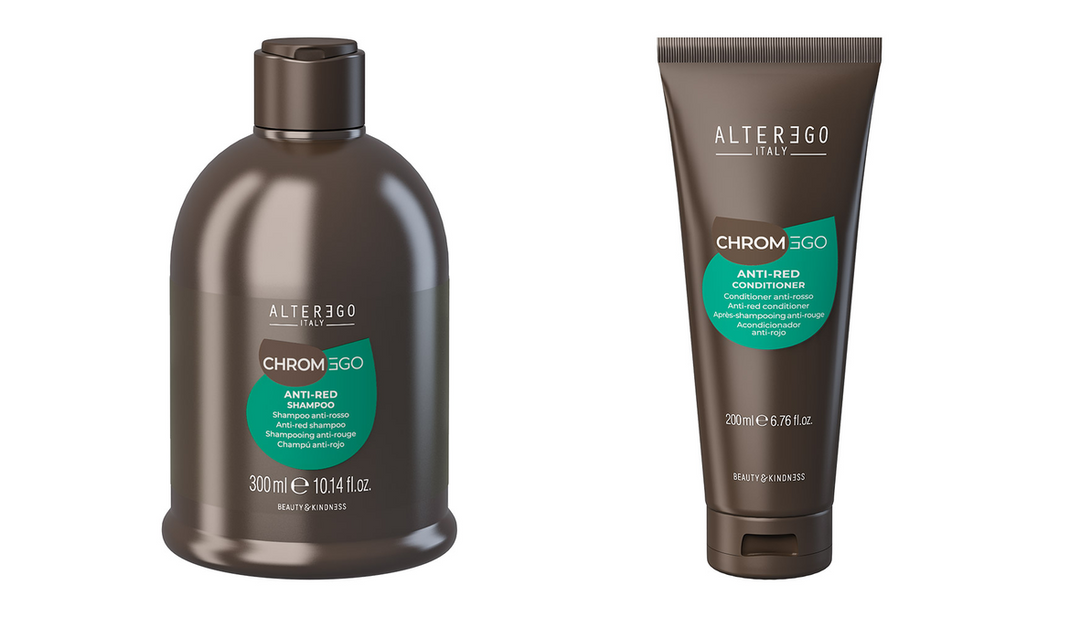 Alter Ego ChromEgo Anti-Red Shampoo 300ml (10.14 Fl. Oz.) &amp; Conditioner 200ml (6.76 Fl. Oz.) duo