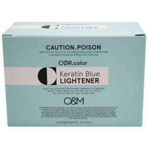 O&M Keratin Blue LIGHTENER (Ammonia-Free) 17.63oz 2pieces