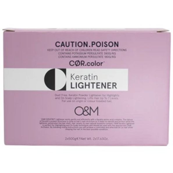 O&amp;M Keratin LIGHTENER (Ammonia) 17.63oz 2pieces