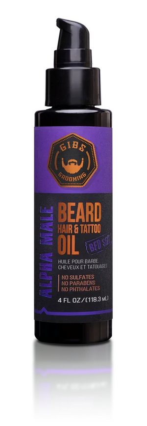 Gibs Alpha Male Beard Hair & Tattoo Oil 4 oz.