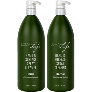 LOMA BOGO- Hand & Surface Cleaner with Aloe 75% Isopropyl Alcohol Liter 2pc.