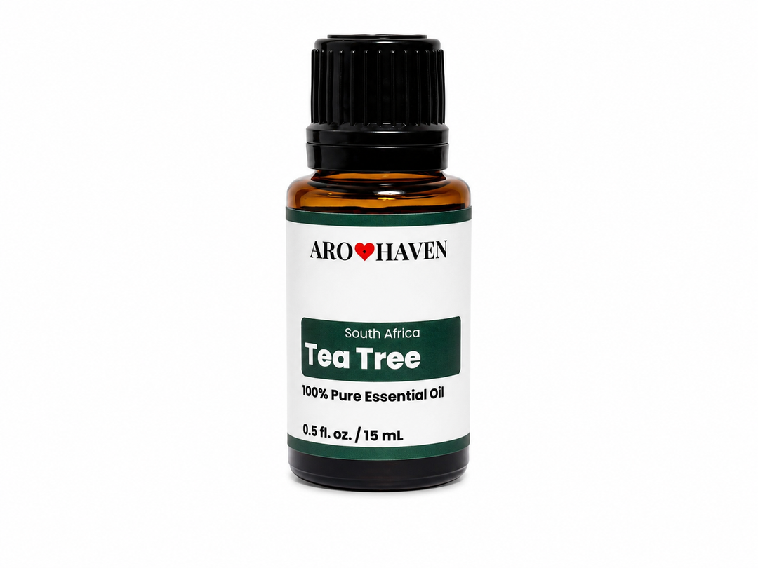 Aro Haven Tea Tree South Africa Essential Oil 0.5 fl oz (15 mL) – 100% Pure Melaleuca Alternifolia Oil – GC/MS Tested, High Terpinen-4-ol Content, Aromatherapy Diffuser Oil, Premium Essential Oil