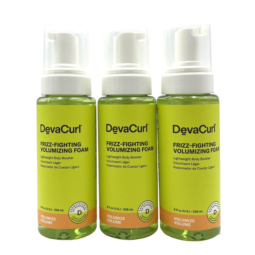 Devacurl Frizz-Fighting Volumizing Foam Body Booster 8 fl.oz-3 Pack