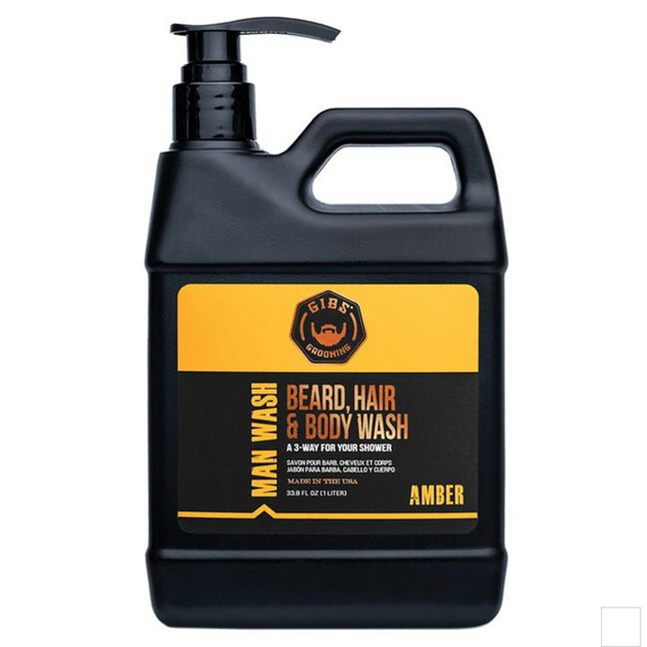 GIBS Amber Man Wash BHB 3-IN-1 &amp; Conditioner 33.8 fl. oz Duo