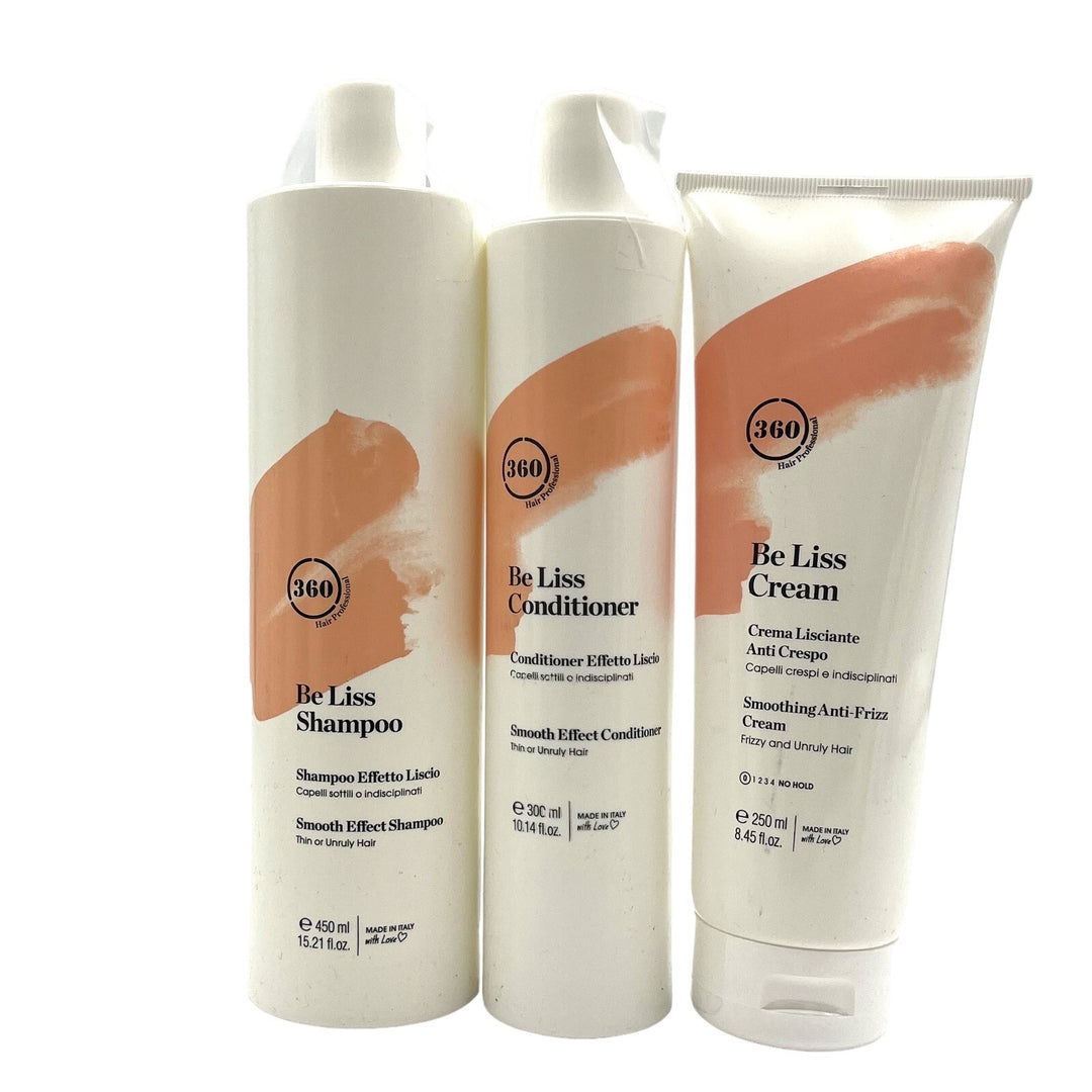 360 Hair Professional Be Liss Shampoo, Conditioner & Cream Trio