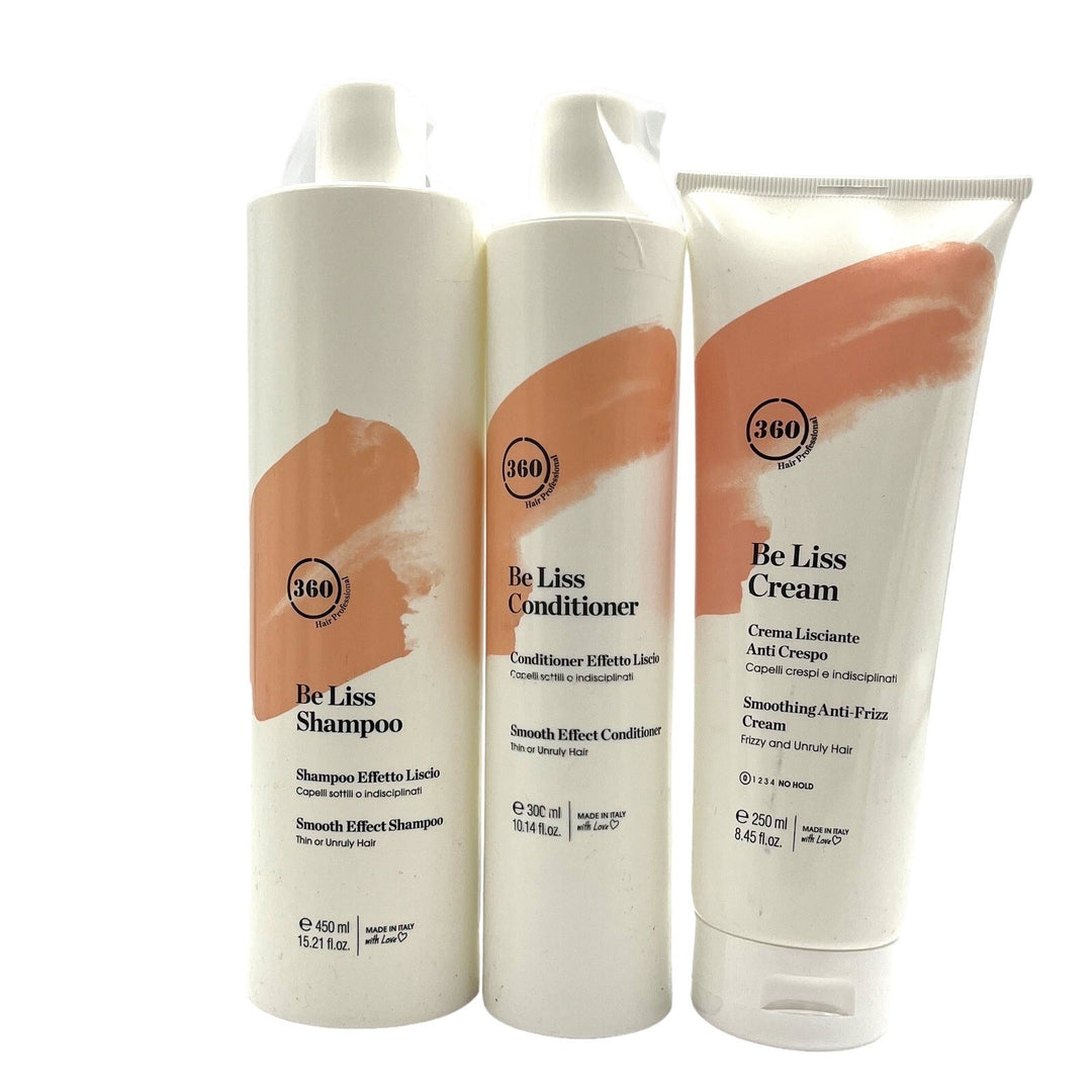 360 Hair Professional Be Liss Shampoo, Conditioner &amp; Cream Trio
