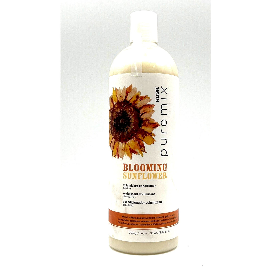 Rusk Puremix Blooming Sunflower Volumizing Shampoo For Fine Hair 35 oz