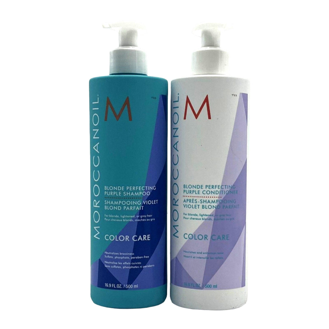 Moroccanoil Blonde Perfecting Purple Shampoo & Conditioner 16.9 oz Duo