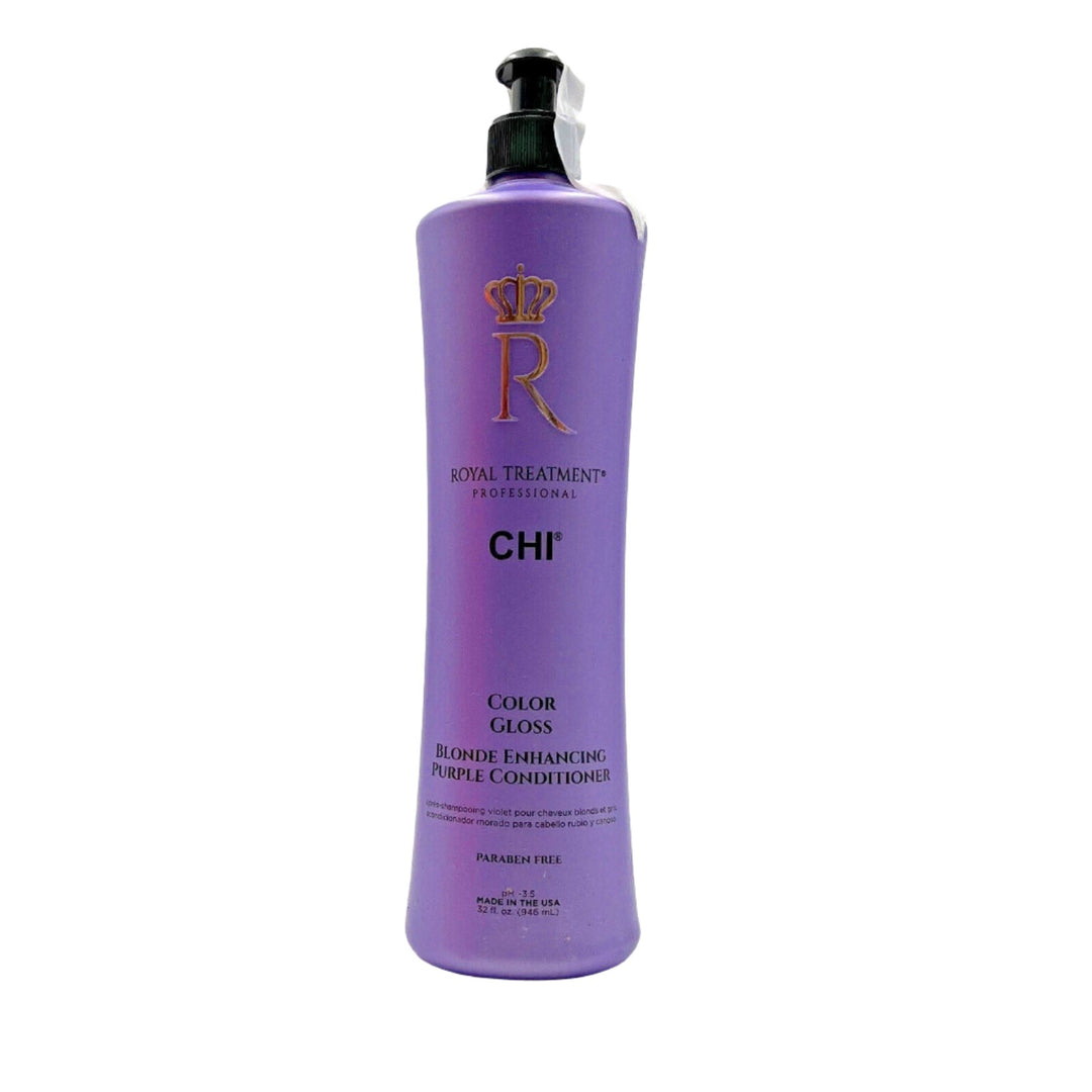 CHI Royal Treatment Color Gloss Blonde Enhancing Purple Conditioner 32 oz